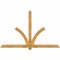 Ekena Millwork Redmond Rough Sawn Timber Gable Bracket, Western Red Cedar, 84"W x 53"H x 4"D x 4"F, 15/12 Pitch GBW084X53X0404RED00RWR - alternate 1